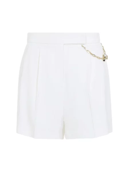 Szorty Elisabetta Franchi z logo białe