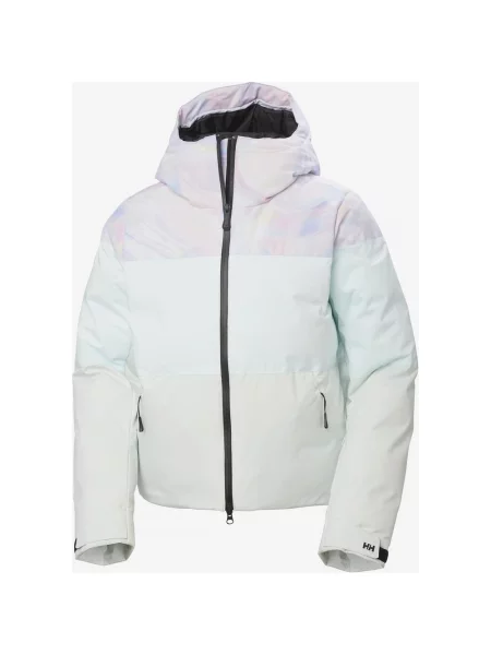 Kurtka z kapturem Helly Hansen Nora Short Puffy Ski Free niebieski fioletowy pastelowy L biały