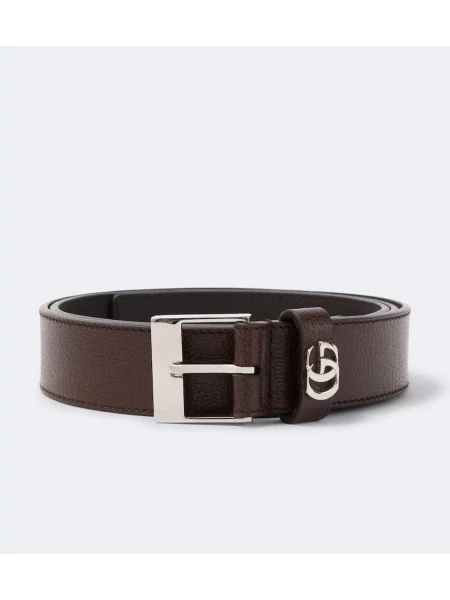 Cu centură curea Gucci din piele maro