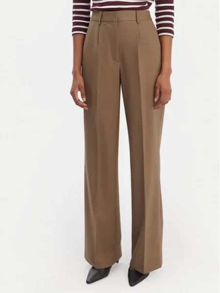 Tommy Hilfiger Παντελόνι υφασμάτινο Timeless Wide Leg μπεζ