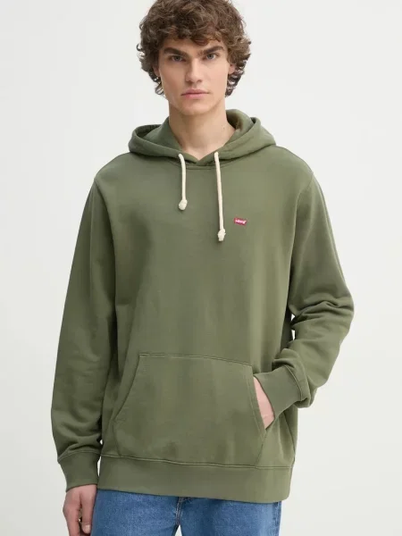 Суичър с качулка Levi's® с качулка зелено
