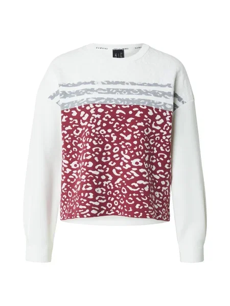 Marc Cain Pulover gri / roșu alb