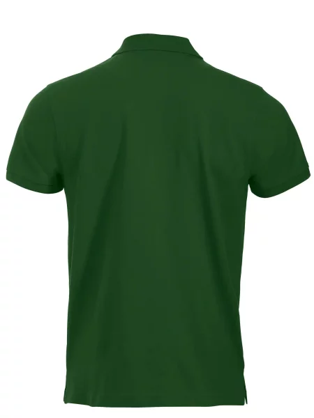 Clique Classic Lincoln S/S Polo z bawełny – nowoczesny krój – bottle green zielona
