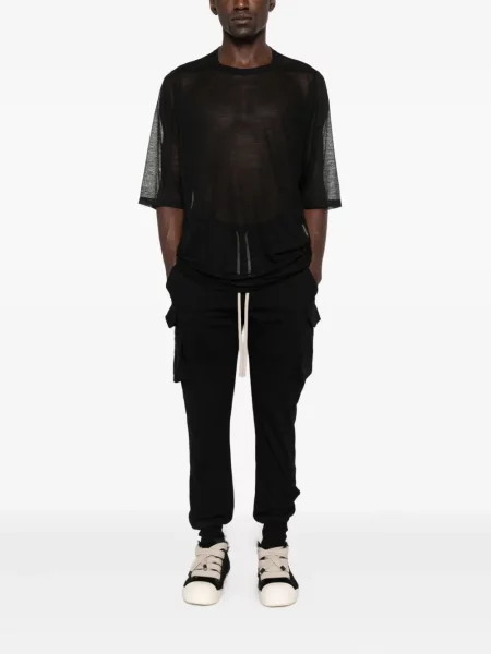 Tricou Rick Owens de lână transparente negru