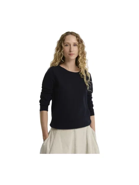 Dzianinowy sweter Barbour niebieski