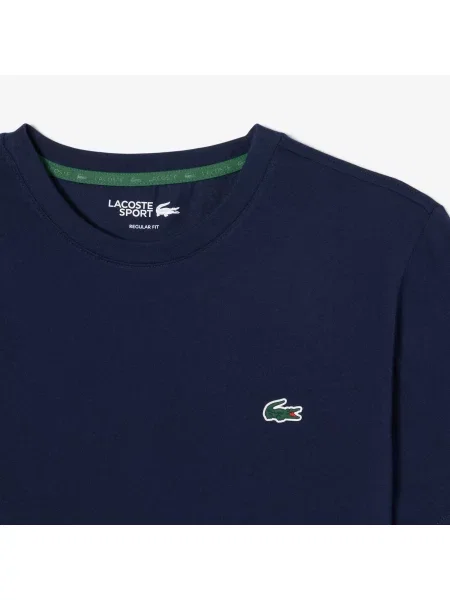 Lacoste Sportowy T-Shirt Z Grafiką Krokodyla Ultra Dry granatowy