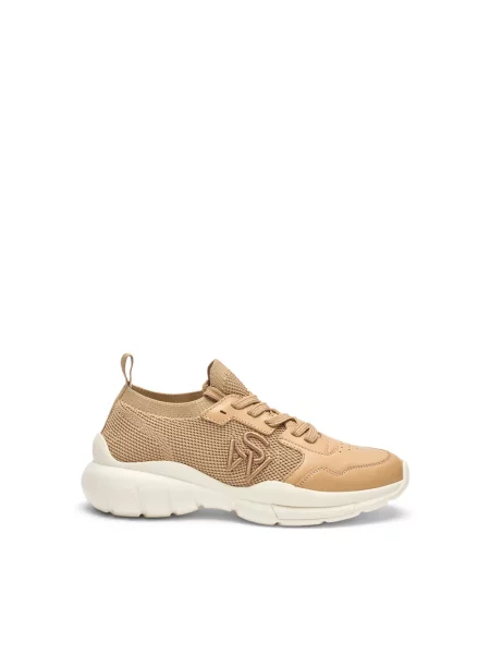 Sneakersy Stuart Weitzman skórzane beżowe