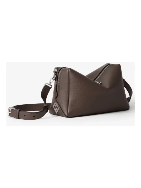 Torba crossbody Fendi skórzana brązowa
