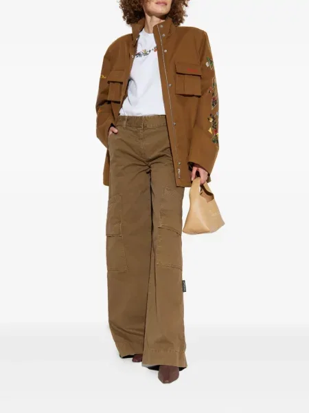 Geacă Off-white cu model floral cu imagine alb