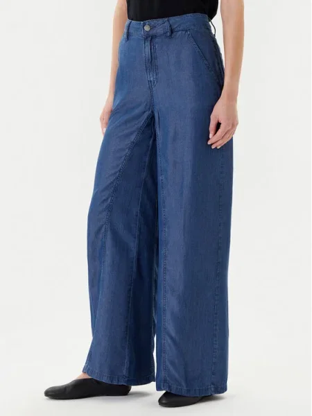 United Colors Of Benetton Pantaloni din Wide Leg albastru