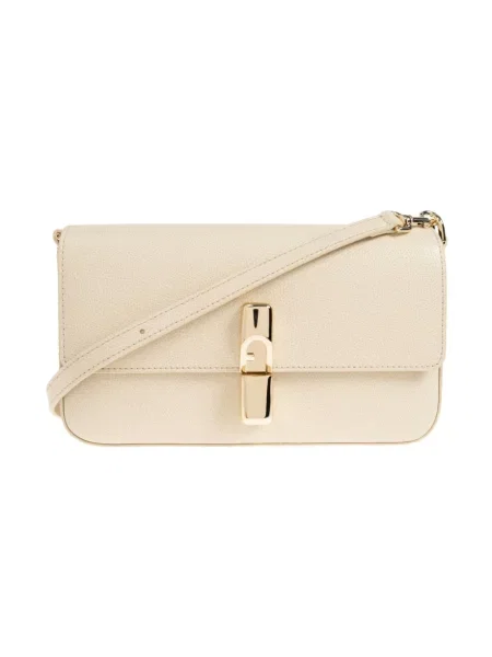 Torebka crossbody Furla skórzana beżowa
