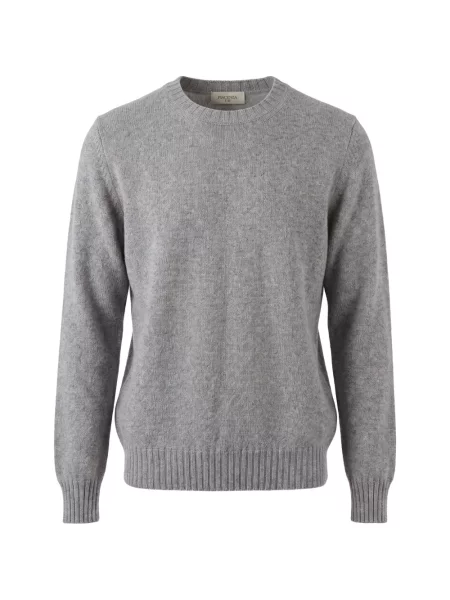 Lung pulover Piacenza Cashmere din cașmir gri