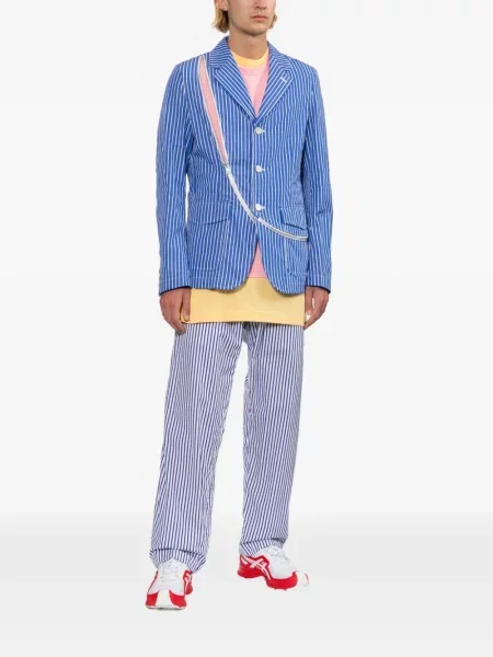 Ριγέ μπλέιζερ Comme Des Garçons Shirt μπλε