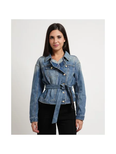 Kurtka jeansowa Armani Exchange niebieska