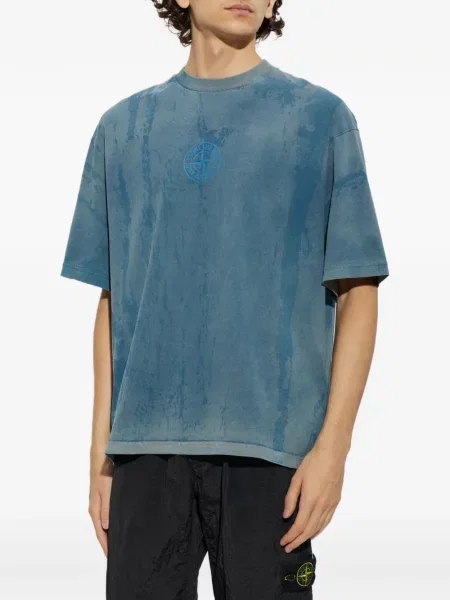 Tricou Stone Island cu imagine albastru