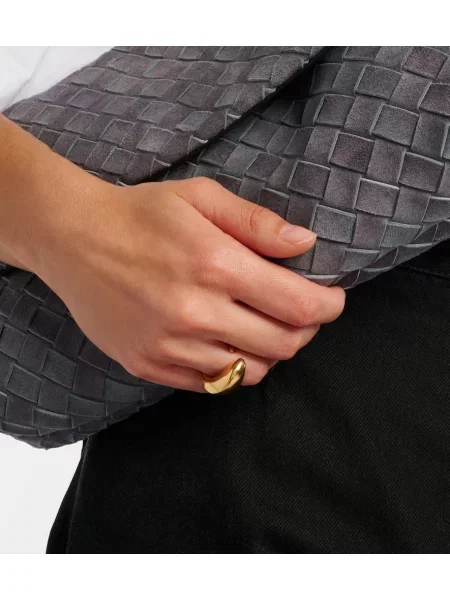 Placat cu aur argint veritabil inel Bottega Veneta