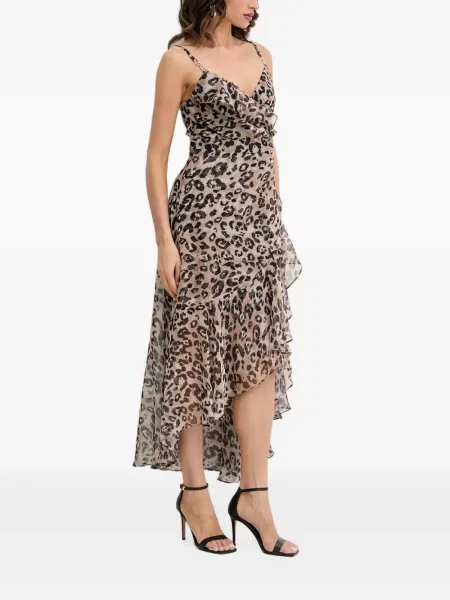 Rochie Morgan cu imagine cu model leopard asimetrică