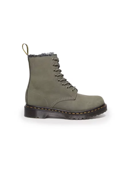 Botki Dr. Martens skórzane szare