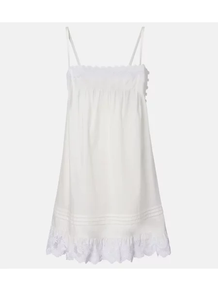 Rochie Saint Laurent din dantelă de costum alb