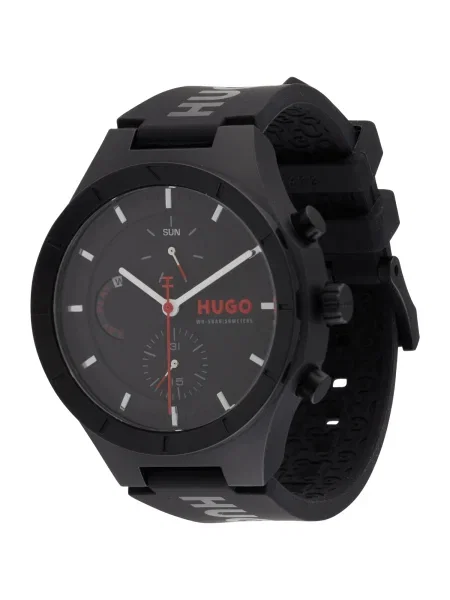HUGO Ceas analogic LIT gri negru