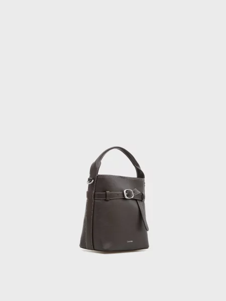 Сумка Calvin Klein с пряжкой коричневая