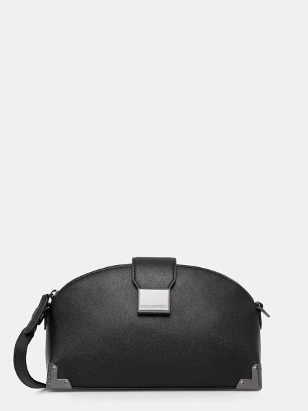 Karl Lagerfeld torebka skórzana K/TRUNK czarny