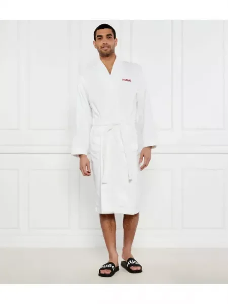 Hugo Bodywear Halat Terry Gown | Regular Fit alb