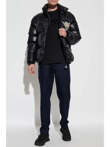 Spodnie Moncler niebieskie