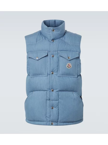 Vestă denim Moncler albastru