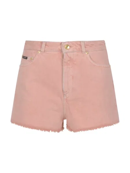 Szorty jeansowe Dolce And Gabbana retro różowe