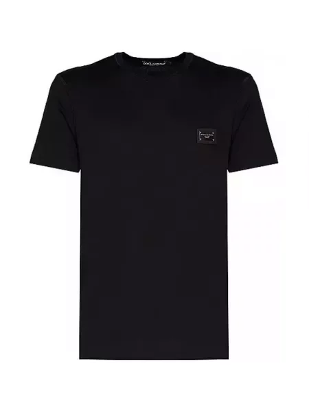 Dolce & Gabbana Koszulki Mężczyzna M Logo Plaque T-Shirt czarny