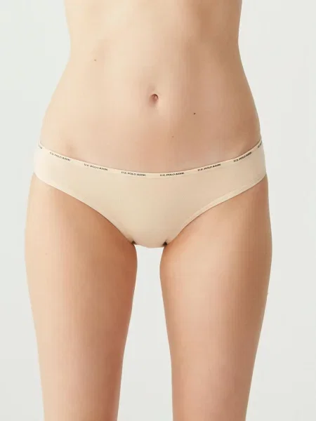 Набір трусів US Polo білий/чорний бавовна/модал білі