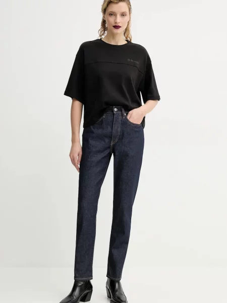 Levi's jeansy HI-RISE BOYFRIEND high waist granatowe