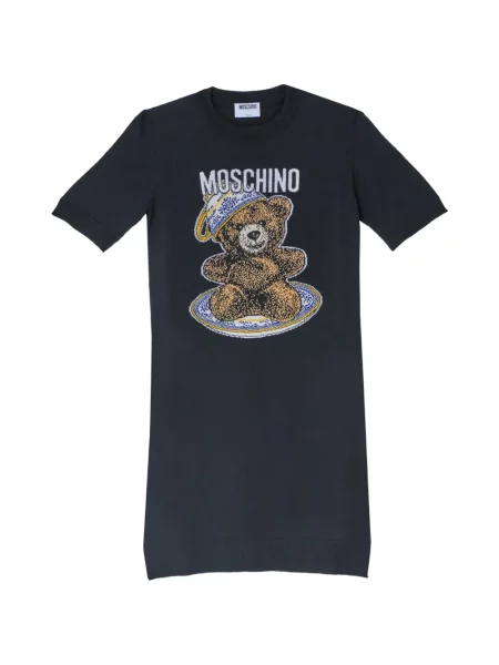 Rochie mini Moschino tricotate negru