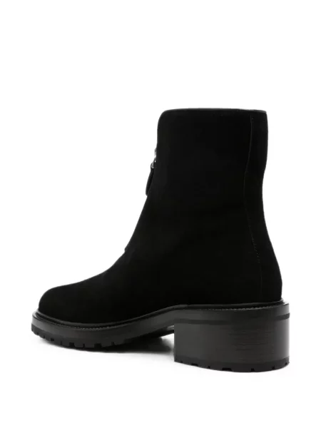Botine The Row din piele de căprioară negru