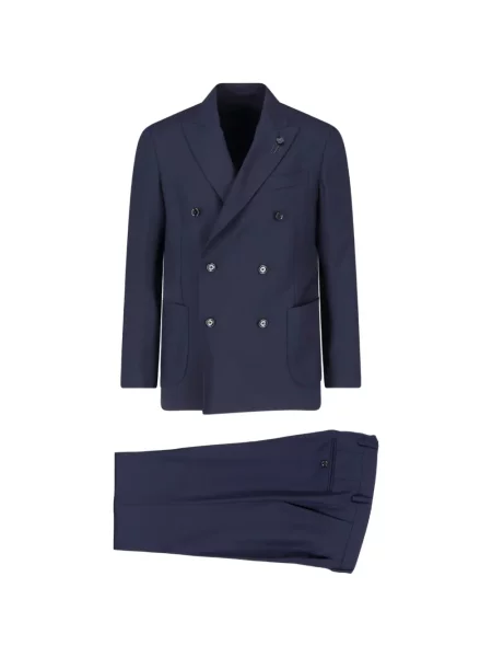 Costum Lardini cu două rânduri de nasturi albastru
