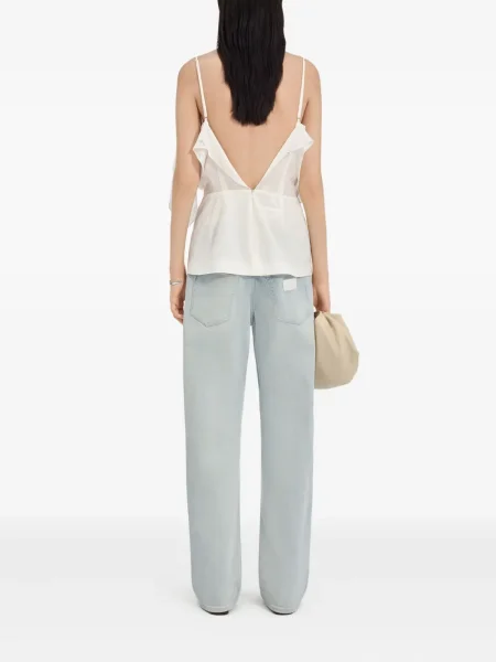 Top Mm6 Maison Margiela cu volane alb