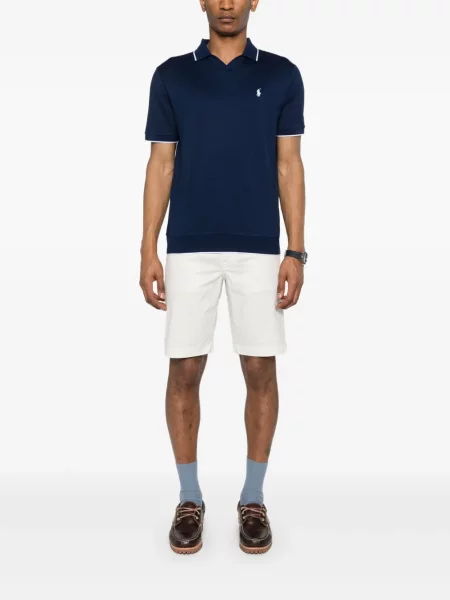 Dzianinowe kąpielówki Polo Ralph Lauren w paski czarne