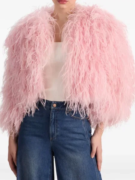 Geacă Alice + Olivia cu pene roz