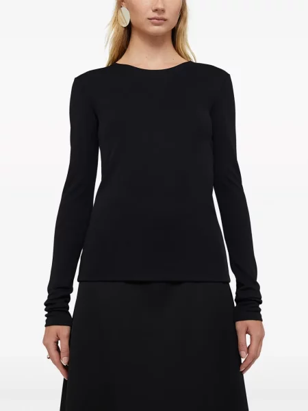 Džersis ilgas marškinėliai Jil Sander juoda