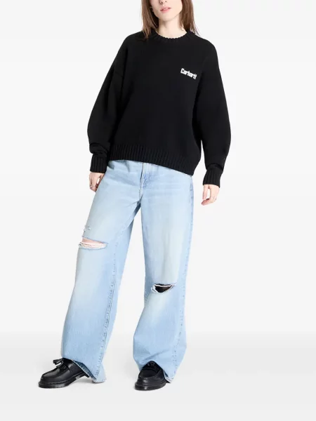 Svetr Carhartt Wip s potiskem se srdcovým vzorem černý
