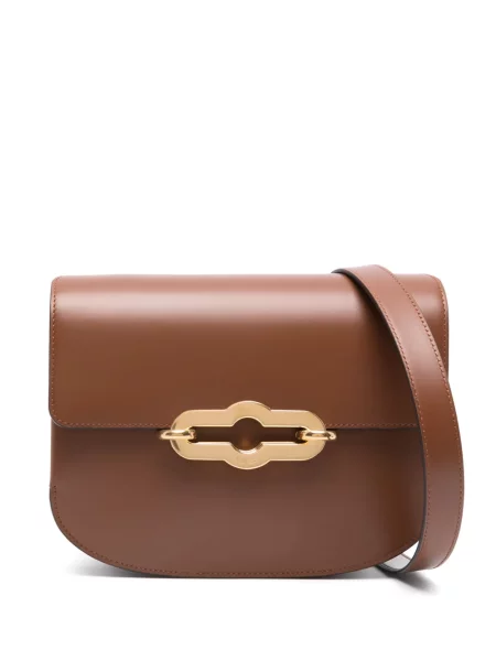Torebka crossbody Mulberry skórzana brązowa