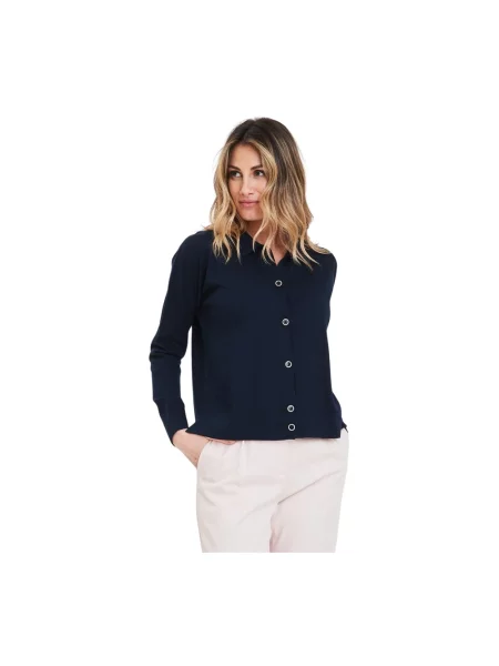 Sweter Gran Sasso biznesowy niebieski