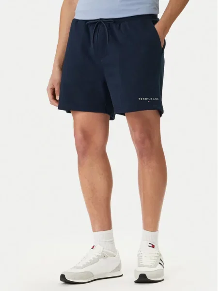 Tommy Jeans Sport rövidnadrág Contrast Linear Sötétkék