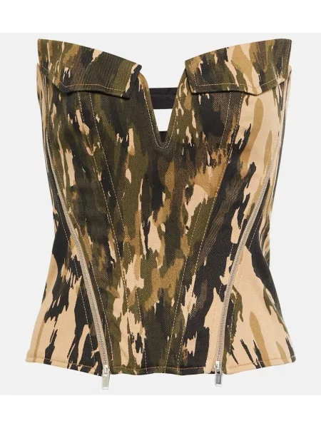 Top Dion Lee cu imagine din țesătură twill