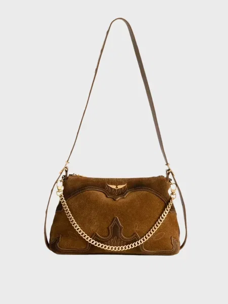 Замшева сумка Zadig&voltaire коричнева