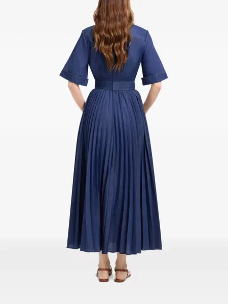 Rochie din denim Elie Saab albastru