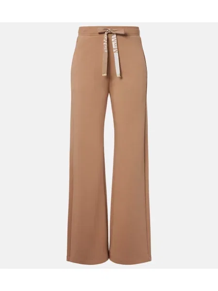 Pantaloni sport 's Max Mara din jerseu maro