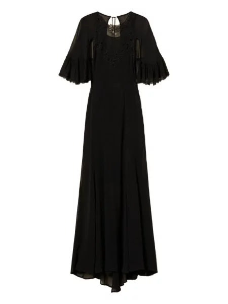 Rochie Twinset cu broderie de costum negru