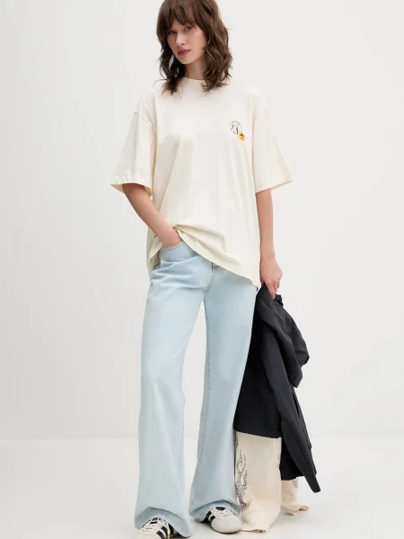 Футболка Barrow з принтом бежевий